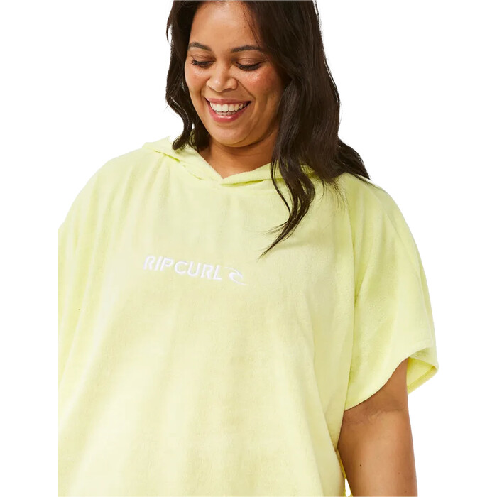 2024 Rip Curl Mujer Toalla Con Capucha Classic Surf Poncho 00ZWTO - Bright Yellow